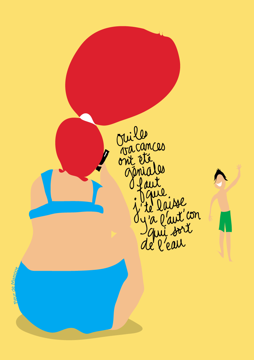 Affiche Vacances Fleur De Mamoot Design