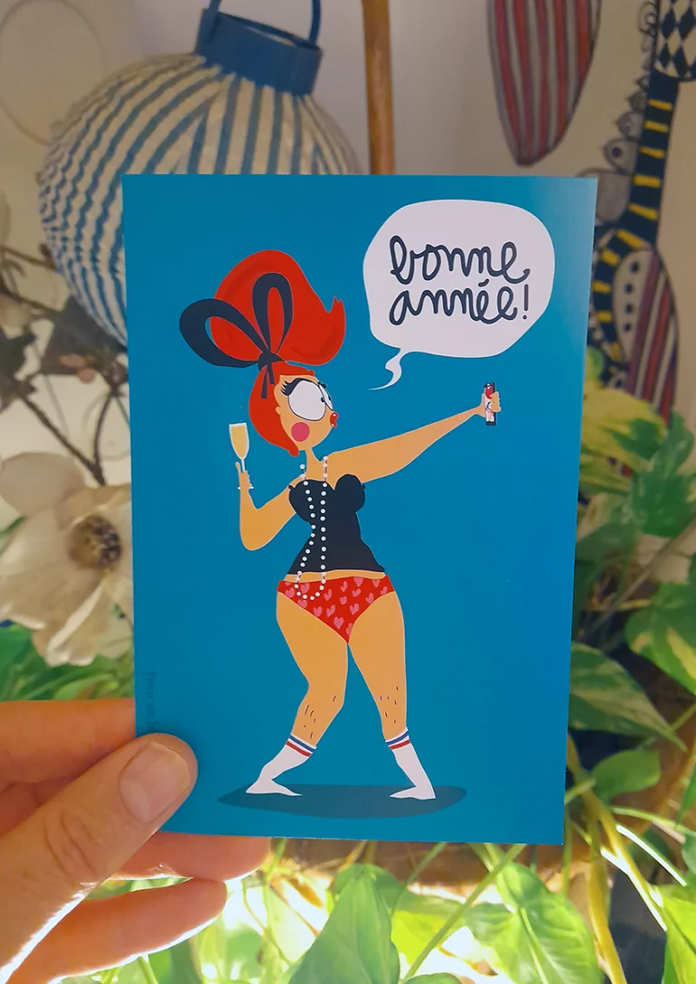 Carte d'anniversaire humour jardinier effrayé par les araignées